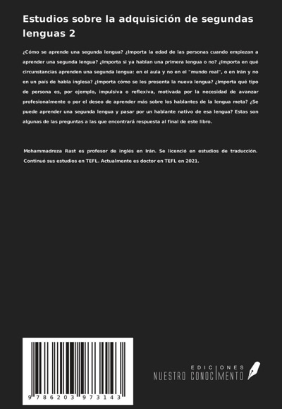 Estudios sobre la adquisición de segundas lenguas 2